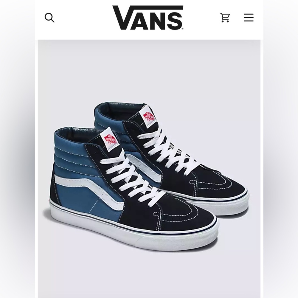 VANS Sk8-Hi Shoes, 8.5 Women, like new!